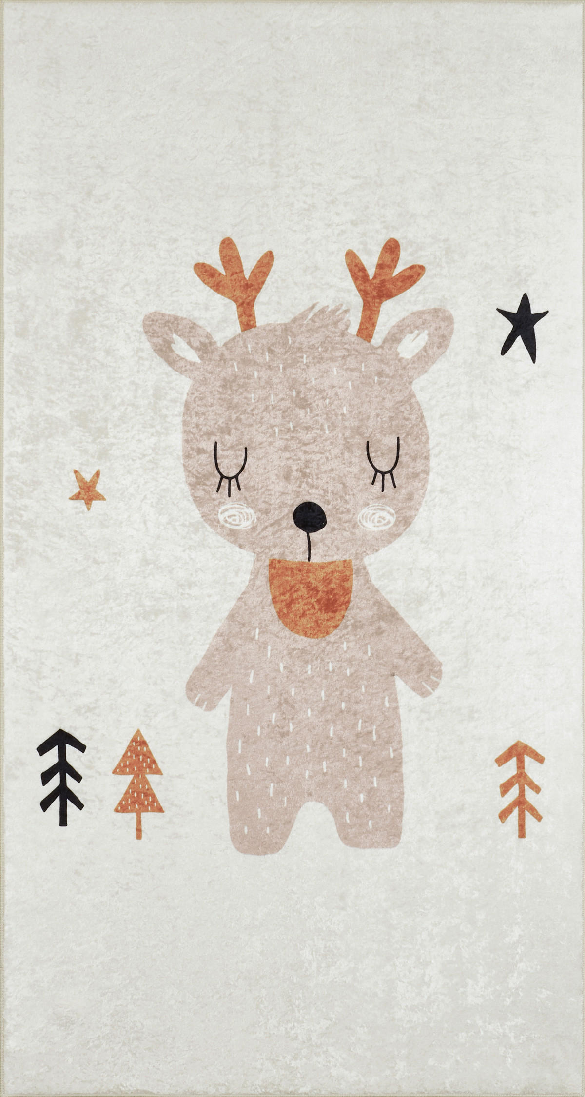 KINDERTEPPICH mit braunem Hirschmuster Happy 80x150 cm - Braun, Textil (80/150cm) - Nazar Rugs