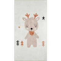 KINDERTEPPICH mit braunem Hirschmuster Happy 80x150 cm - Braun, Textil (80/150cm) - Nazar Rugs