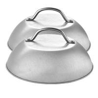 SCHMELZKUPPEL Glocke (2er-Set) - Silberfarben, Metall (22.5/10/22.5cm) - Intirilife
