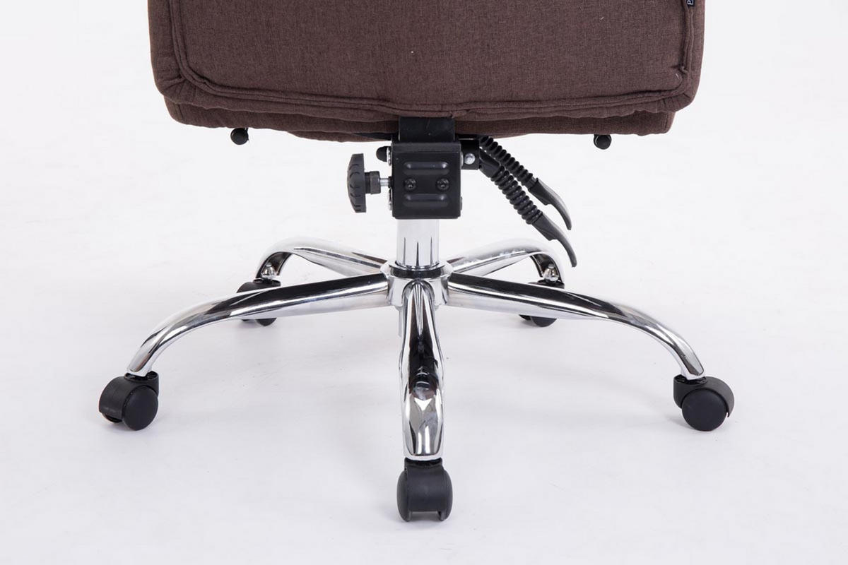 BÜROSTUHL XL Troja, Stoff Braun - Braun, Textil/Metall (67/122/67cm) - TPFLiving