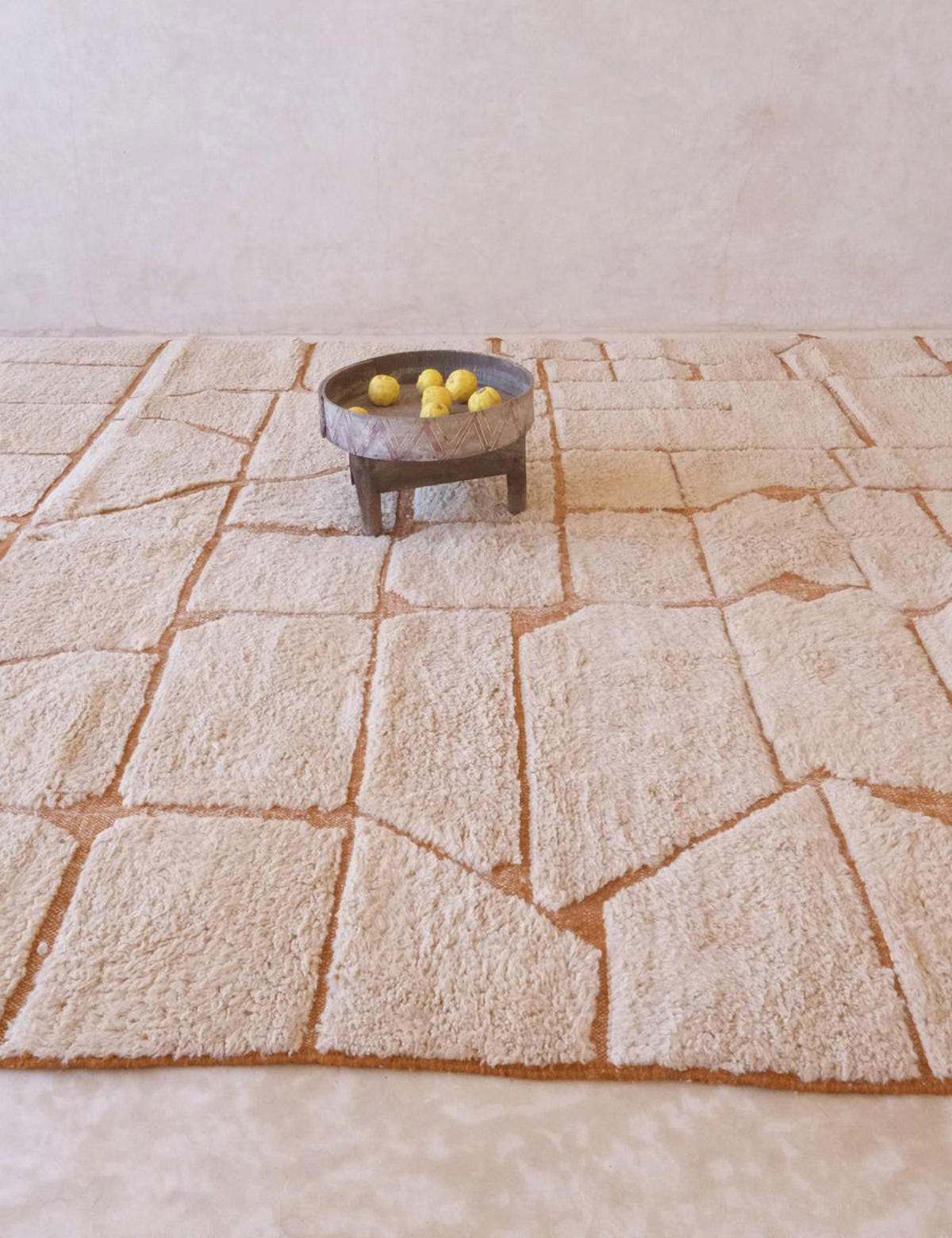 BERBERTEPPICH modern mit Reliefeffekt aus reiner Wolle 80x 240 cm - Braun, Naturmaterialien (80/240cm) - AFK Living