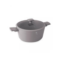 TOPF Grau 30/30/13.5 cm BH8103 - Grau, Metall (30cm) - Berlinger Haus
