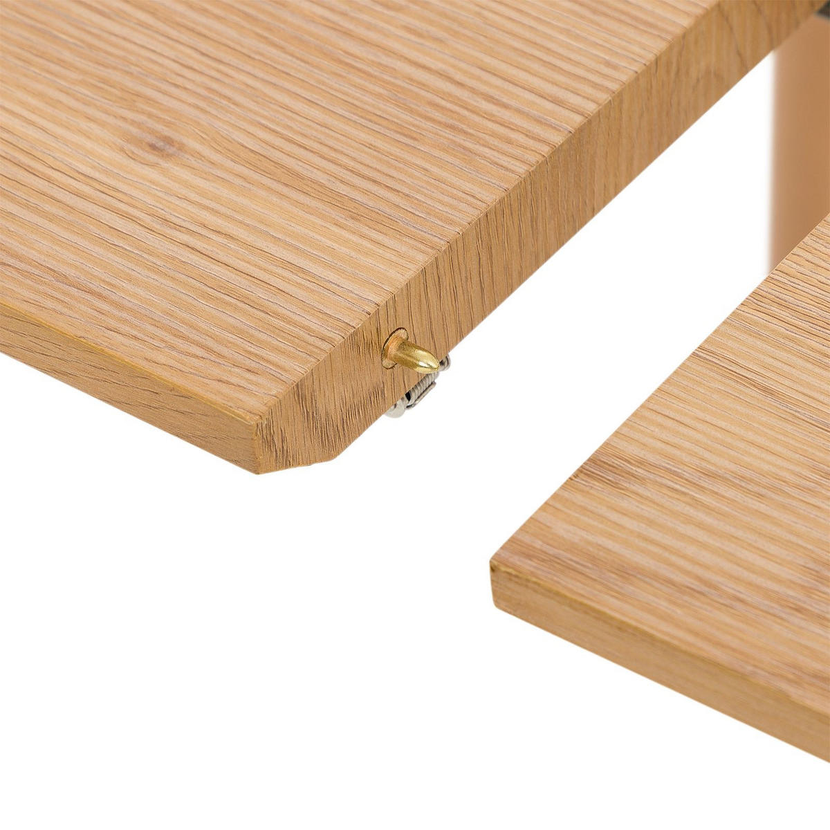 ESSTISCH LAMISA hellbraun - Hellbraun, Holzwerkstoff/Metall (80/120/76cm) - IDIMEX