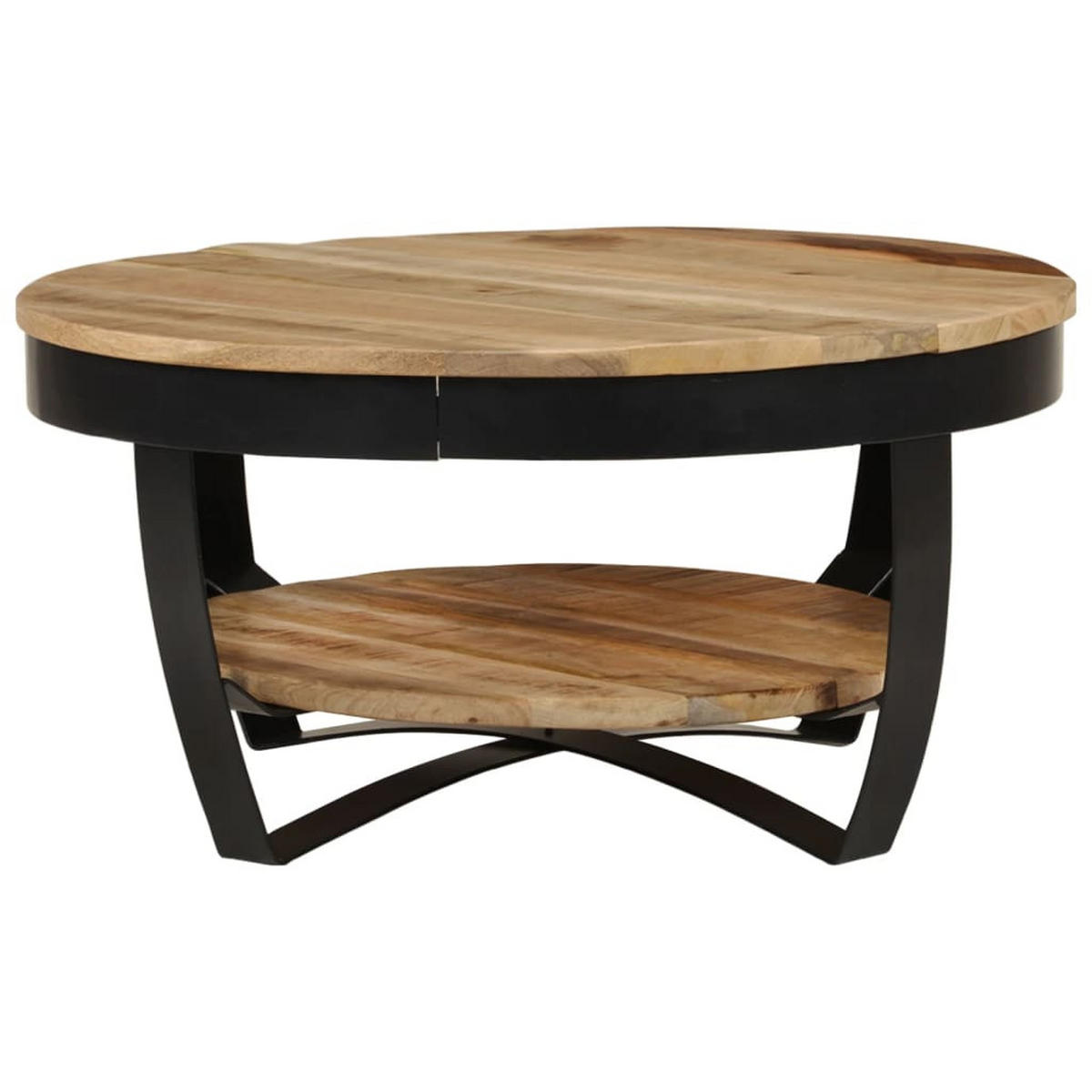 COUCHTISCH Raues Massives Mangoholz 65x32 cm - Braun, Holzwerkstoff (65/65/32cm) - furnicato