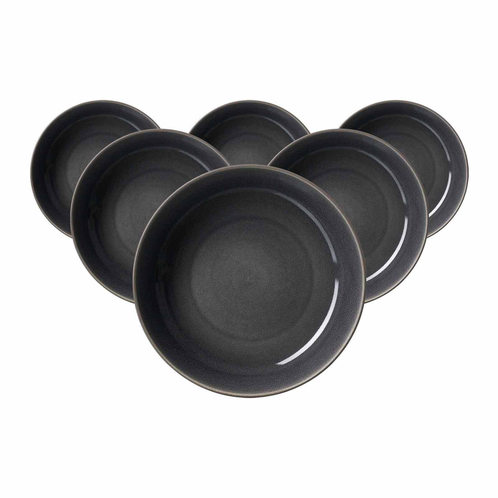 SUPPENTELLER Toledo dunkelgrau ø 14,5 cm 6er Set - Dunkelgrau, Keramik (23cm) - Ritzenhoff Breker