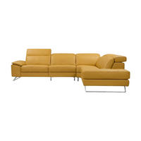 ECKSOFA Genius Echtleder Senfgelb - Gelb, Leder/Metall (264/230cm)