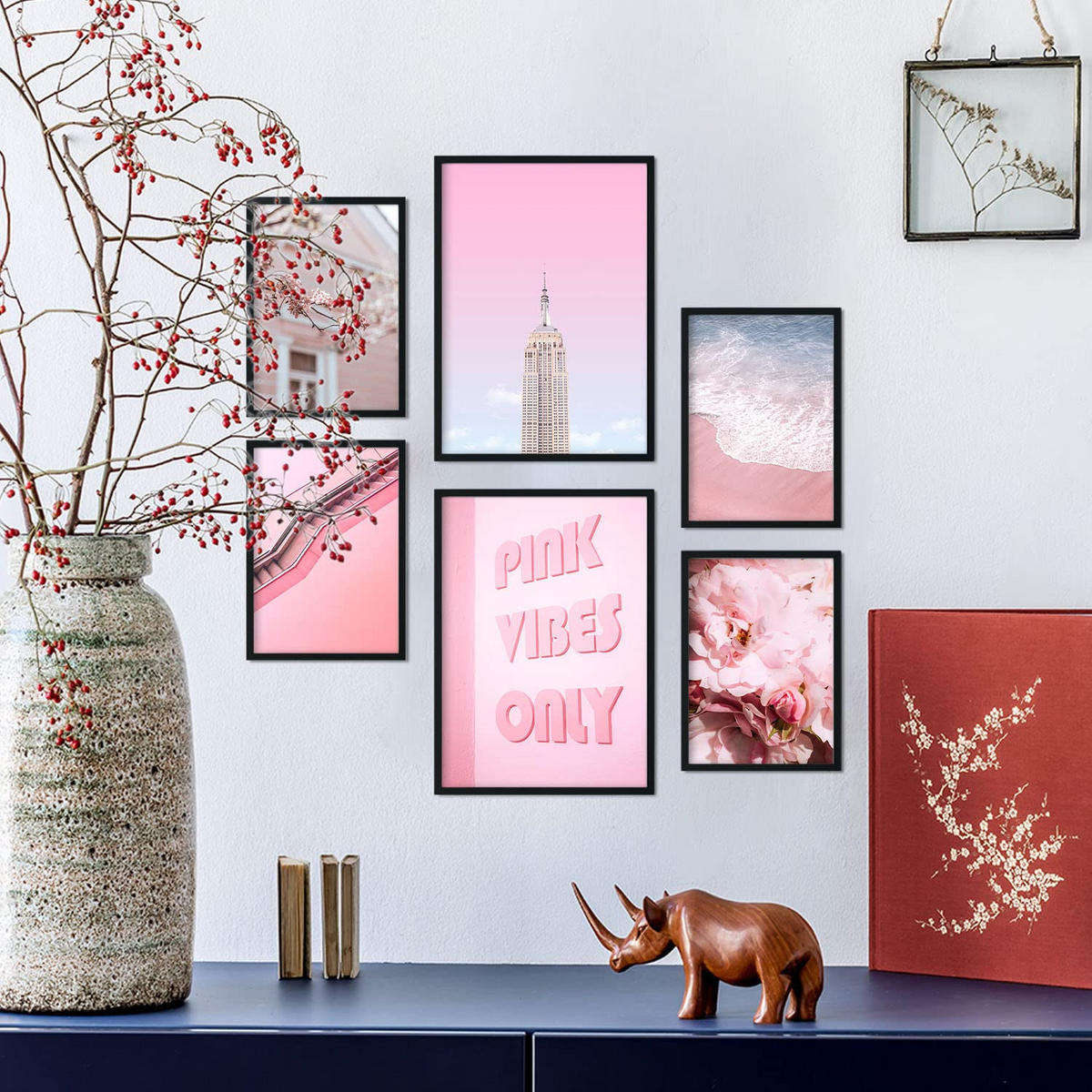 POSTER Set Mit 6 Das Leben In Rosa A3 & A4 Rahmenlos - Klar, Papier (29/3cm) - Nacnic