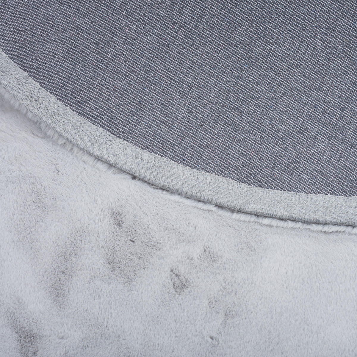 FELLTEPPICH LUXUS SUPER SOFT PLUSH RUND - Hellgrau, Textil (160/160cm) - Pergamon