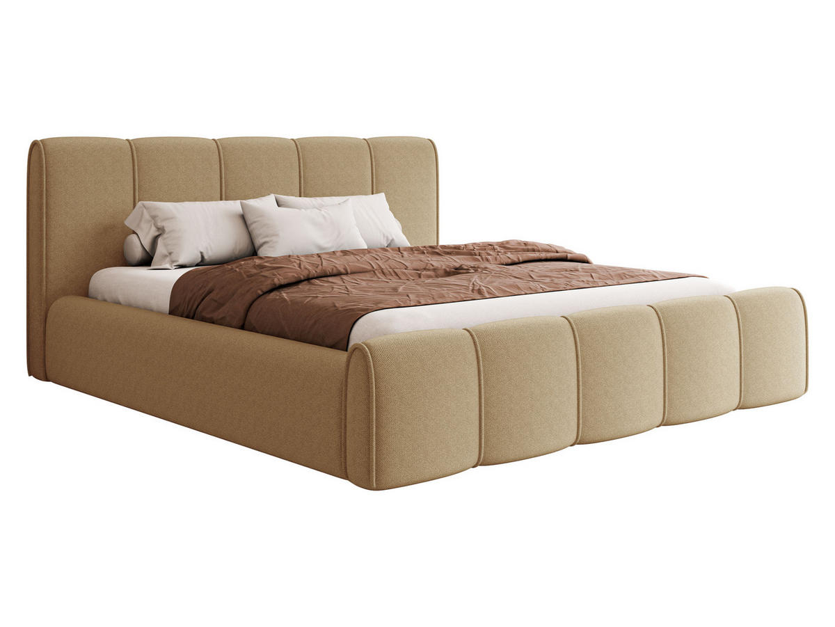 POLSTERBETT Lewis - Beige, Holz/Holzwerkstoff (200/200cm) - MIRJAN24