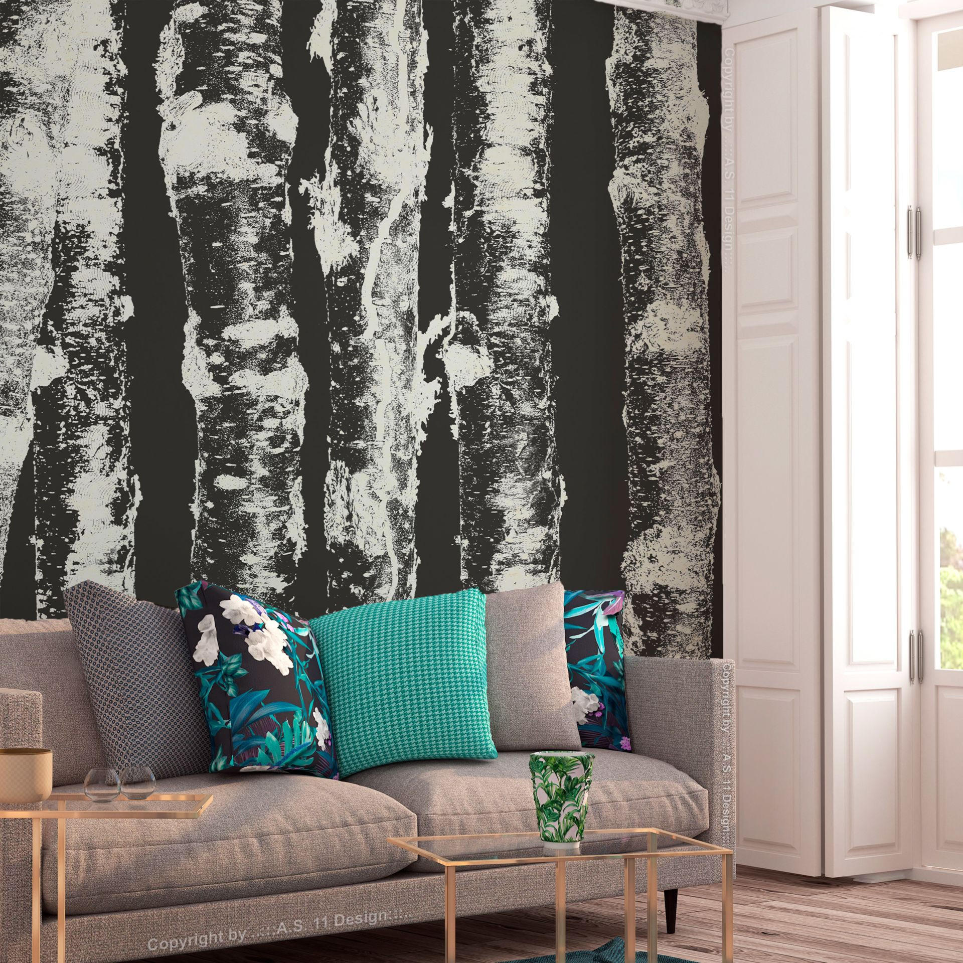SELBSTKLEBENDE FOTOTAPETE 441/315 cm - Schwarz, Kunststoff/Textil (441/1cm) - KUNSTLOFT