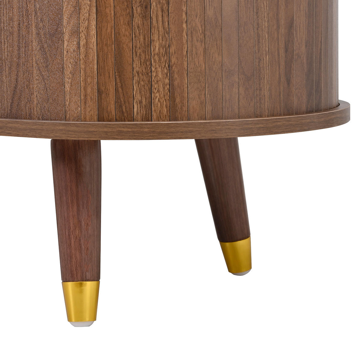 SIDEBOARD in Nussbaumfarben Kommode mit vertikaler Maserung, 2 Schiebetüren und 2 Schubladen , B140/T40/H79.5cm - Nussbaumfarben, Holzwerkstoff/Metall (140/79.5/40cm) - STILVORA