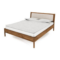BETT MIT POLSTERKOPFTEIL INA 90x190 Wildeiche - Alteiche, Holz (90/190cm) - byoak