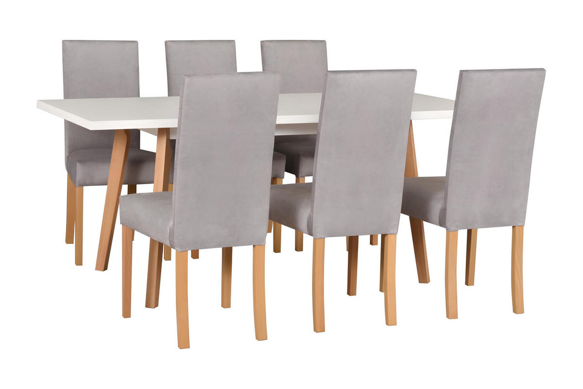 STUHL 2er Roma 2, grandson - Beige, Holz (46/97/41cm) - Leaf Design