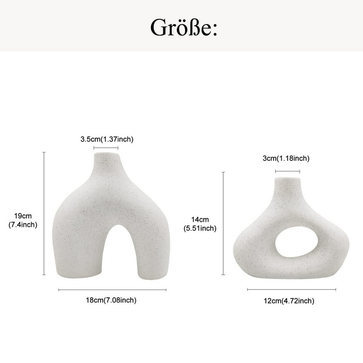 VASE Keramik - Weiß, Keramik (19cm) - LIBRATON