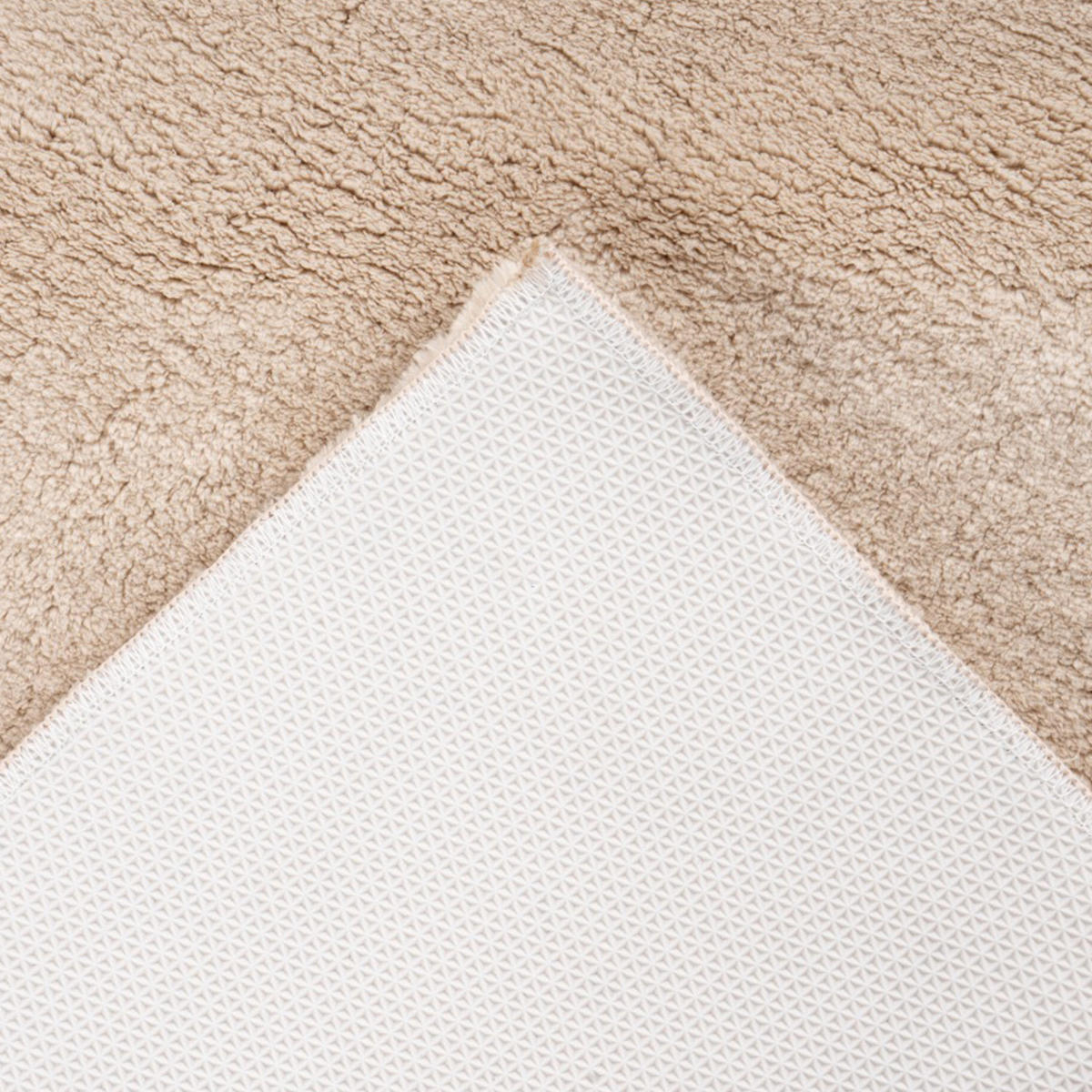 BADTEPPICH Waschbar Pure 500 Beige 50x90 cm - Beige, Textil (50/90cm) - carpet city