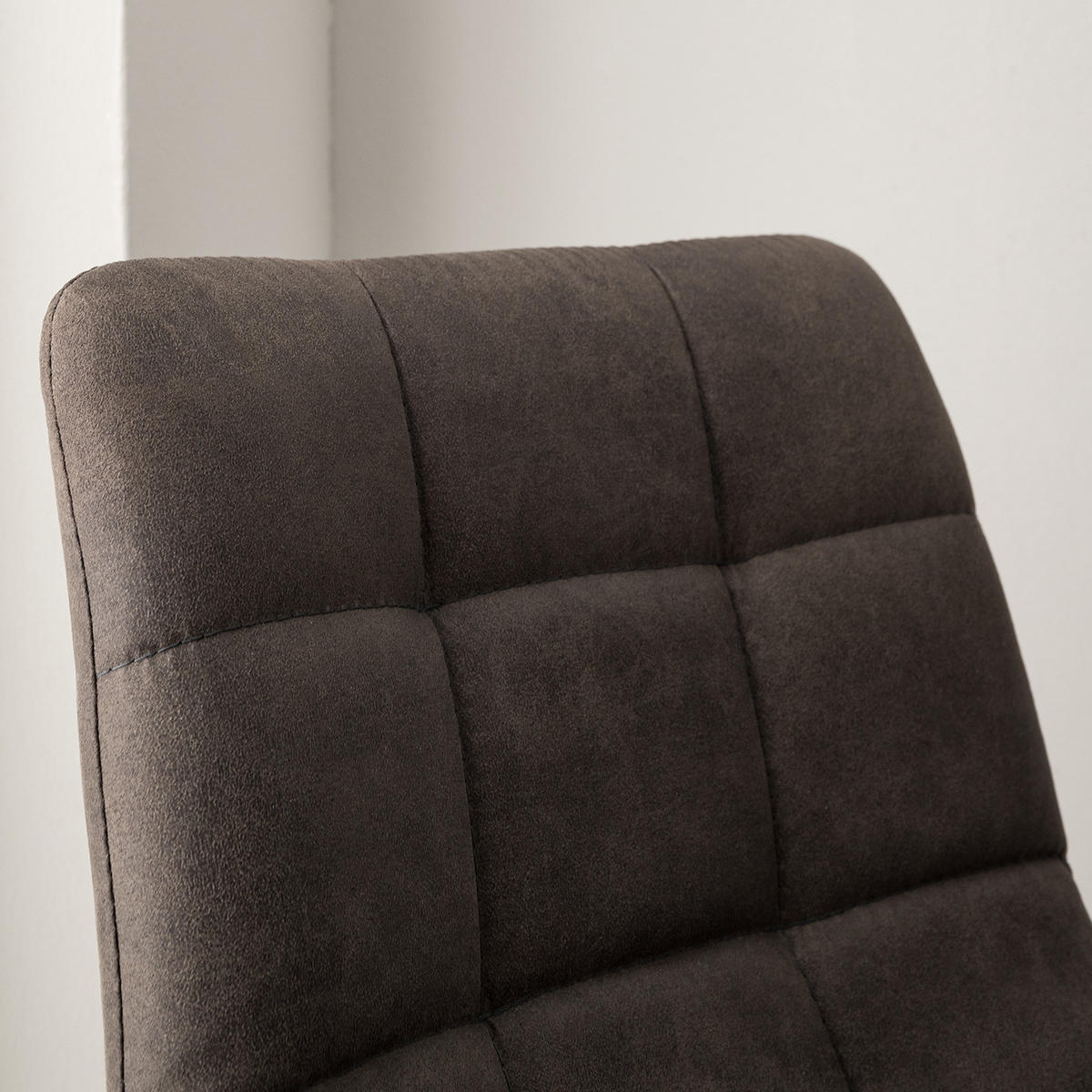 BARSTUHL - 2er-Set - Microfaser / Stahl - Schwarz - Anthrazit, Textil/Metall (43/104/52cm) - home24