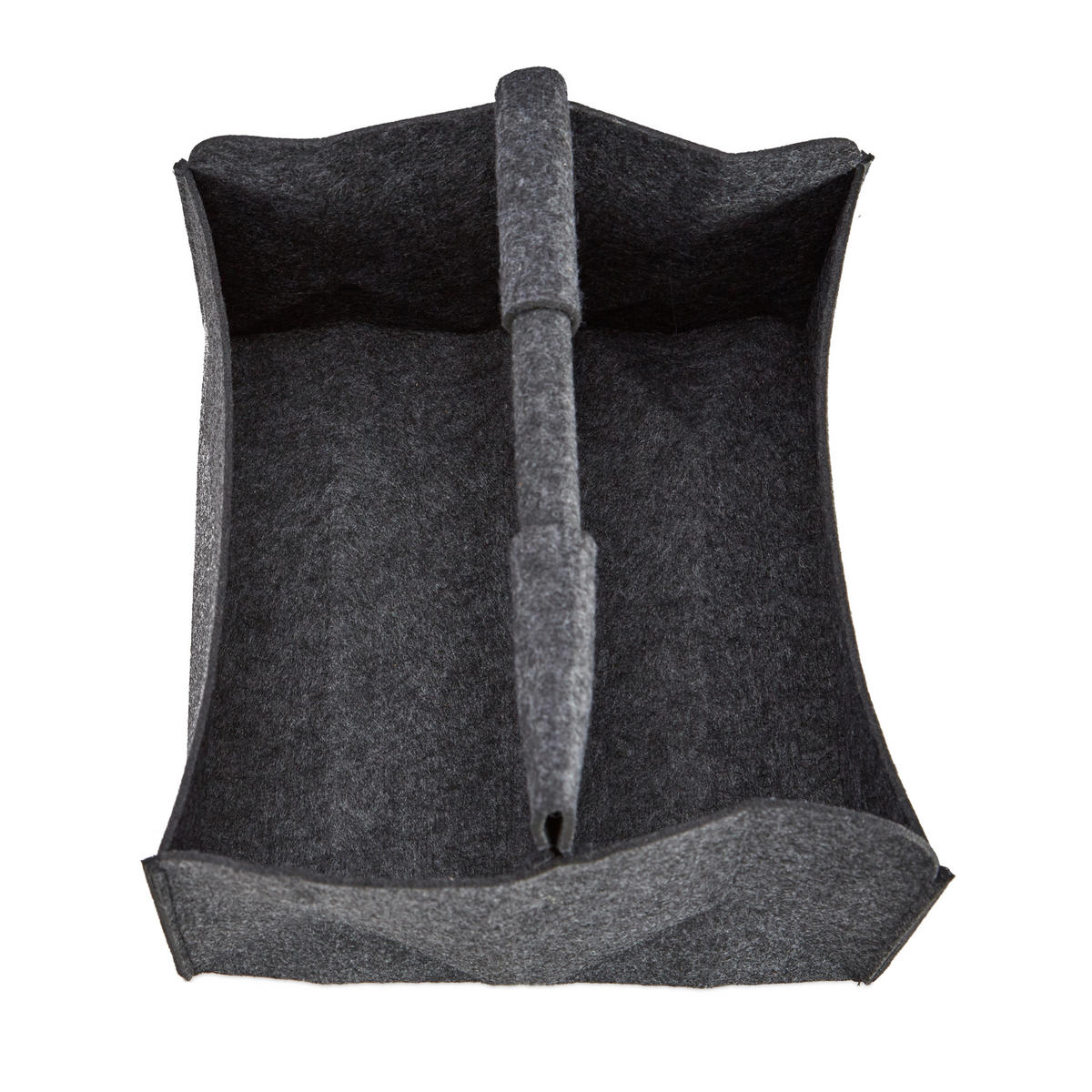 ZEITUNGSKORB - Anthrazit, Textil (32/22/29cm) - Relaxdays