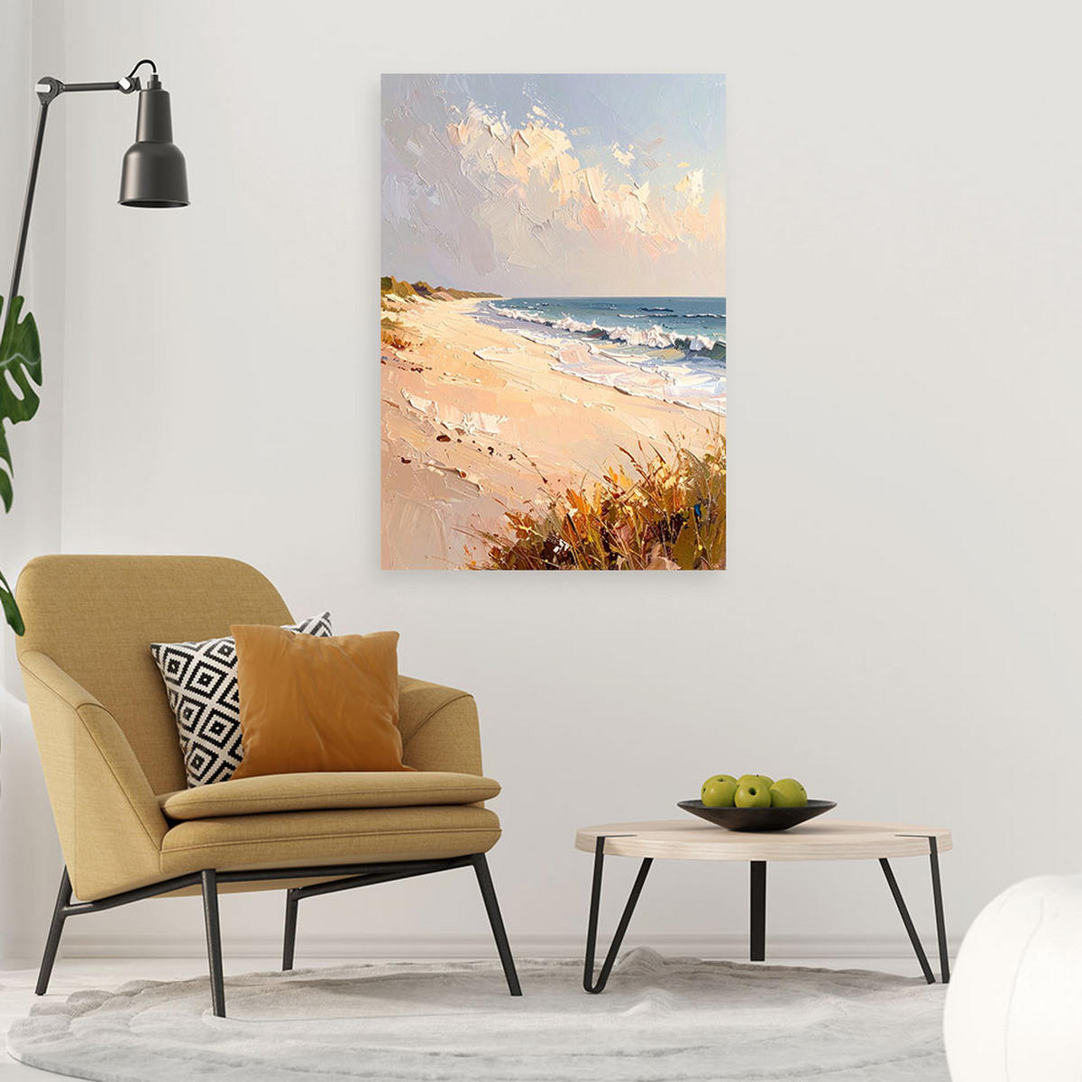 LEINWANDBILD Landschaften 60x90cm - Beige, Textil (60/90cm) - Feeby