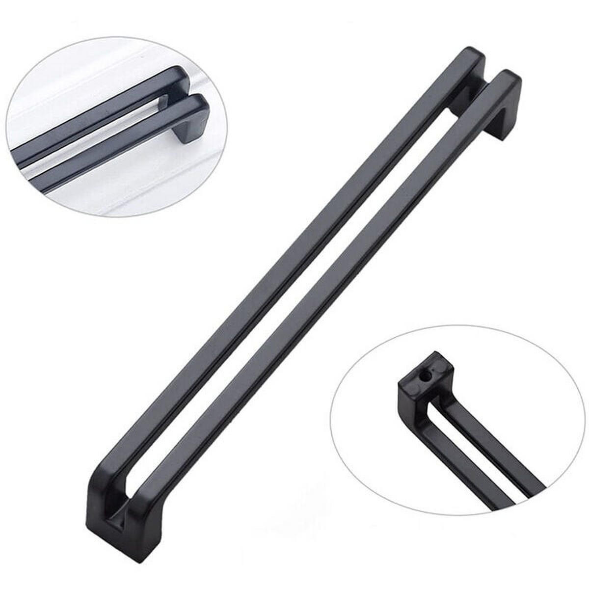 MÖBELGRIFF 10er-Set 160 mm Zinklegierung - Schwarz, Metall (1/3/16.8cm)