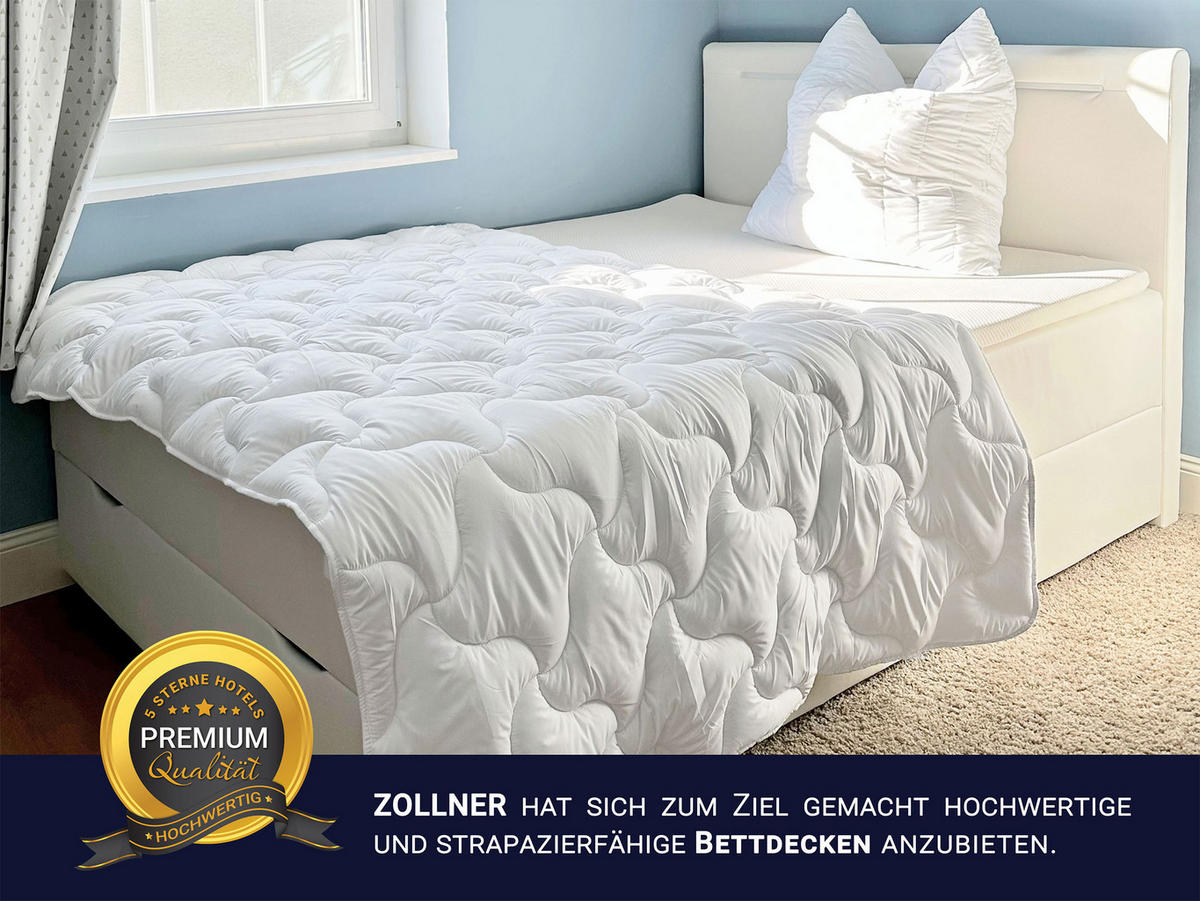 BETTDECKE, 100% Polyester - Weiß, Textil (135/200cm) - Zollner