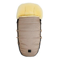 LAMMFELL-FUSSSACK Love the Nature, sand melange - Beige, Fell (44/95cm) - Kaiserbaby