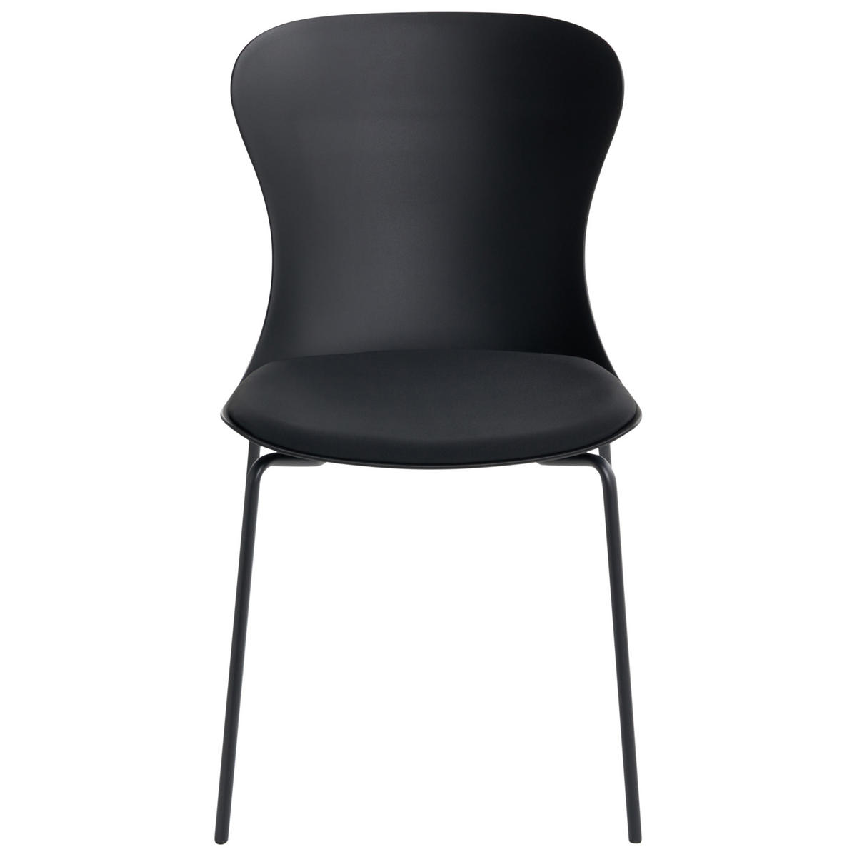 ESSZIMMERSTUHL 2er-Set Schwarz Pitsburg - Schwarz, Kunststoff (49/84/52cm) - Beliani