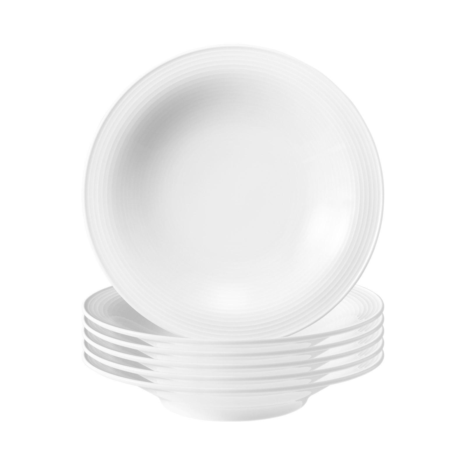 SUPPENTELLER Beat Color Glaze Weiß ø 22,5 cm 6er Set - Weiß, Keramik (22.5cm) - Seltmann Weiden