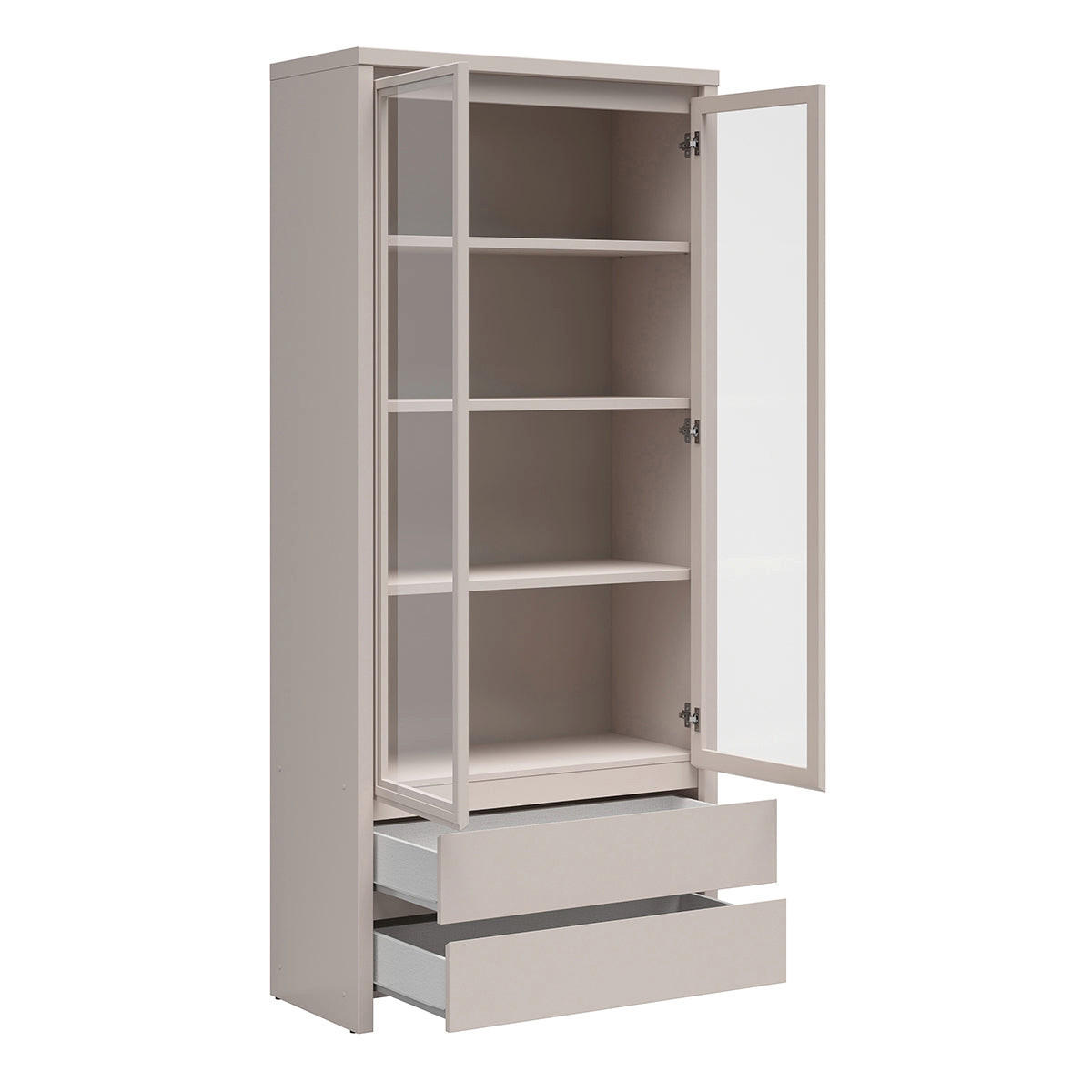 GESCHIRRSCHRANK Soren Kaschmir - Beige, Holzwerkstoff (90/200.5/40.5cm) - Petits-meubles