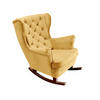SCHAUKELSESSEL mit gepolstertem Sitz und Armlehnen, 102x81x95 cm, Gold_29822 - Birkefarben/Braun, Holz/Textil (81/102/95cm) - DomoHome
