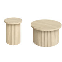 COUCHTISCH DE-006 2er-Set Eichenfarben - Eichefarben, Holzwerkstoff (69/69/41cm) - ComfortXL