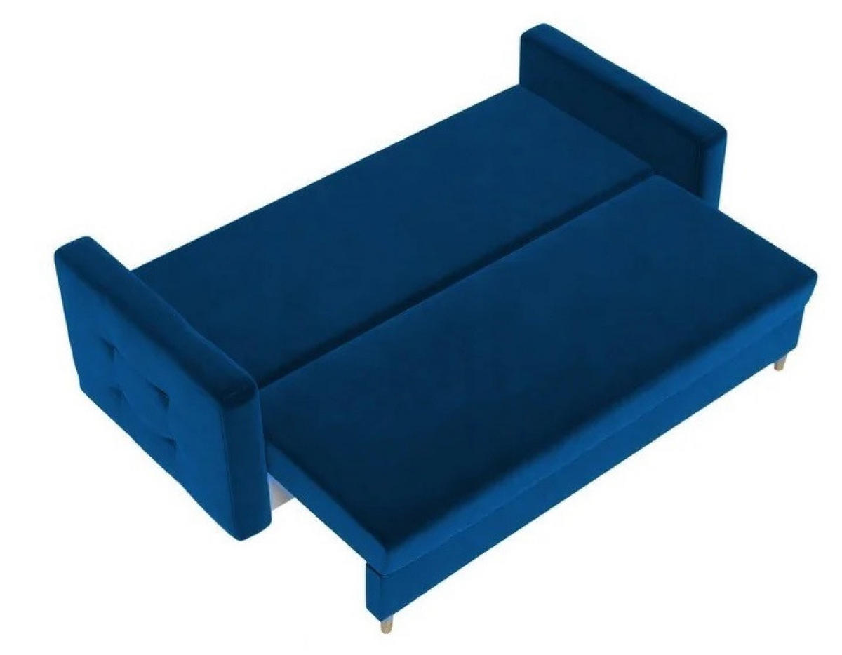 SOFA Granat PETI Gepolstert - Blau, Textil (217/97/87cm) - Sepro Meble