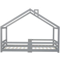 HAUSBETT Kiefernholz 90/200 cm Grau - Grau, Holz - Raumix