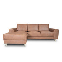 ECKSOFA cognacfarben Leder - Cognac, Leder (222/148cm) - ebuy24