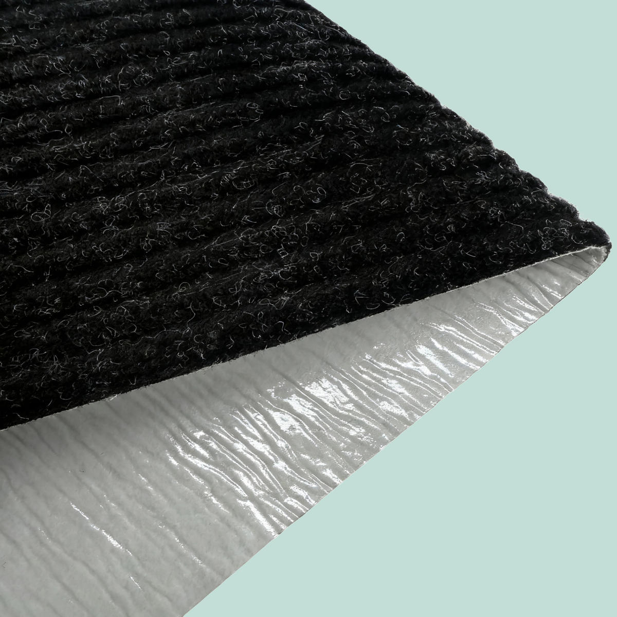 16XSTUFENMATTEN - Schwarz, Kunststoff/Textil (20/75/0.75cm) - Relaxdays