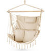 HÄNGESESSEL mit 3 Kissen 75/100/130 cm, bis 140 kg - Beige, Textil (100/130/75cm) - Outtec