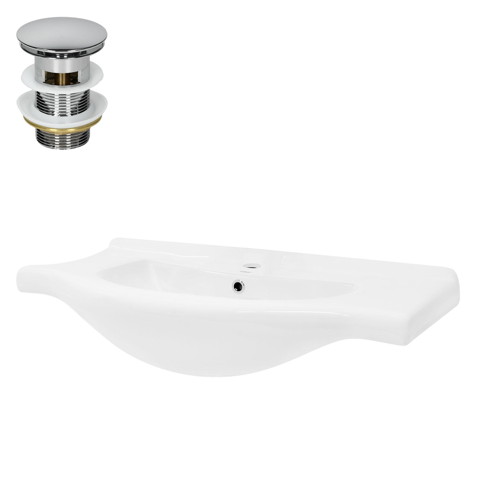 WASCHBECKEN - Weiß, Keramik (51.5/21.5/86cm) - ML-DESIGN