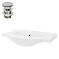 WASCHBECKEN - Weiß, Keramik (51.5/21.5/86cm) - ML-DESIGN