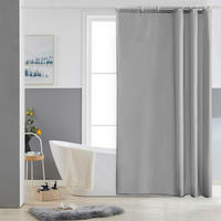 DUSCHVORHANG Textil Grau 120 x 180 cm - Grau, Textil (120/180cm)