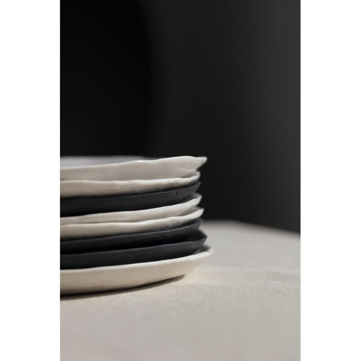 TELLER FLACH YLI 26,5 CM Matt schiefer style - Schieferfarben, Keramik (26.5cm) - Revol Porcelaine France