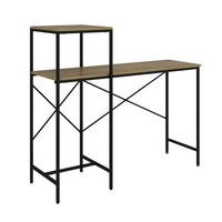 SCHREIBTISCH Fyrk, Eiche rustikal, 120 x 40 cm - Wildeiche/Schwarz, Holzwerkstoff (40/120/75cm) - Vicco