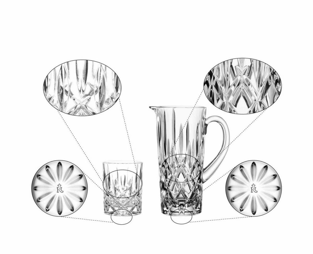 BECHER- UND KRUG-SET Noblesse transparent 5-tlg. - Transparent, Glas - Nachtmann