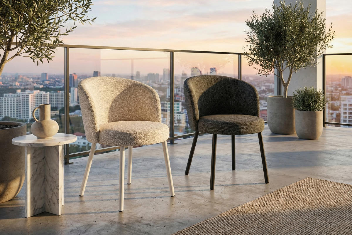 GARTENSTUHL INDUS Cremeweiß SOLENZO Flachgewebe (1er-Set) - Creme, Textil (56/77/62cm) - KAWOLA