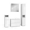 BADMÖBEL-SET Majest Weiß/Weiß Hochglanz 4 Teile - Weiß Hochglanz, Holzwerkstoff (30.2/96.3/30cm) - Vicco