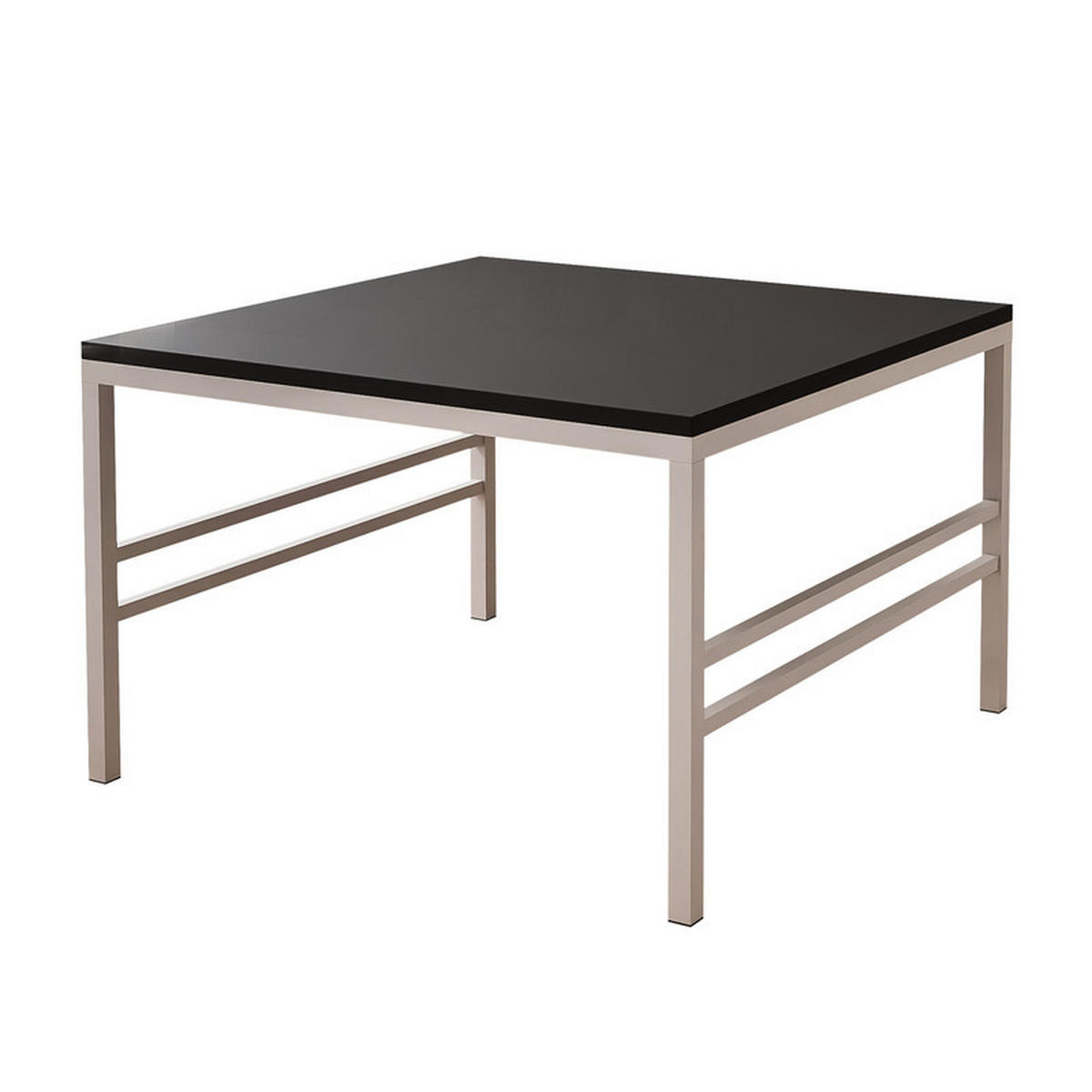COUCHTISCH FORMA 60/60 cm Quadrat, Kaschmir / Schwarz matt - Kaschmir/Schwarz, Metall (60/60/40cm) - Idohome