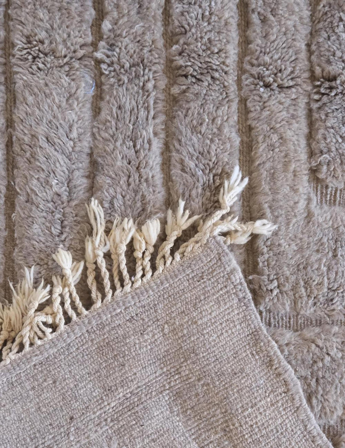 BERBERTEPPICH zweifarbig aus reiner Wolle 200x 300 cm - Braun, Naturmaterialien (200/300cm) - AFK Living