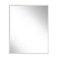 SPIEGEL Alexia weiß 40/3/50cm Glas - Weiß, Glas (40/50/3cm) - Mondex