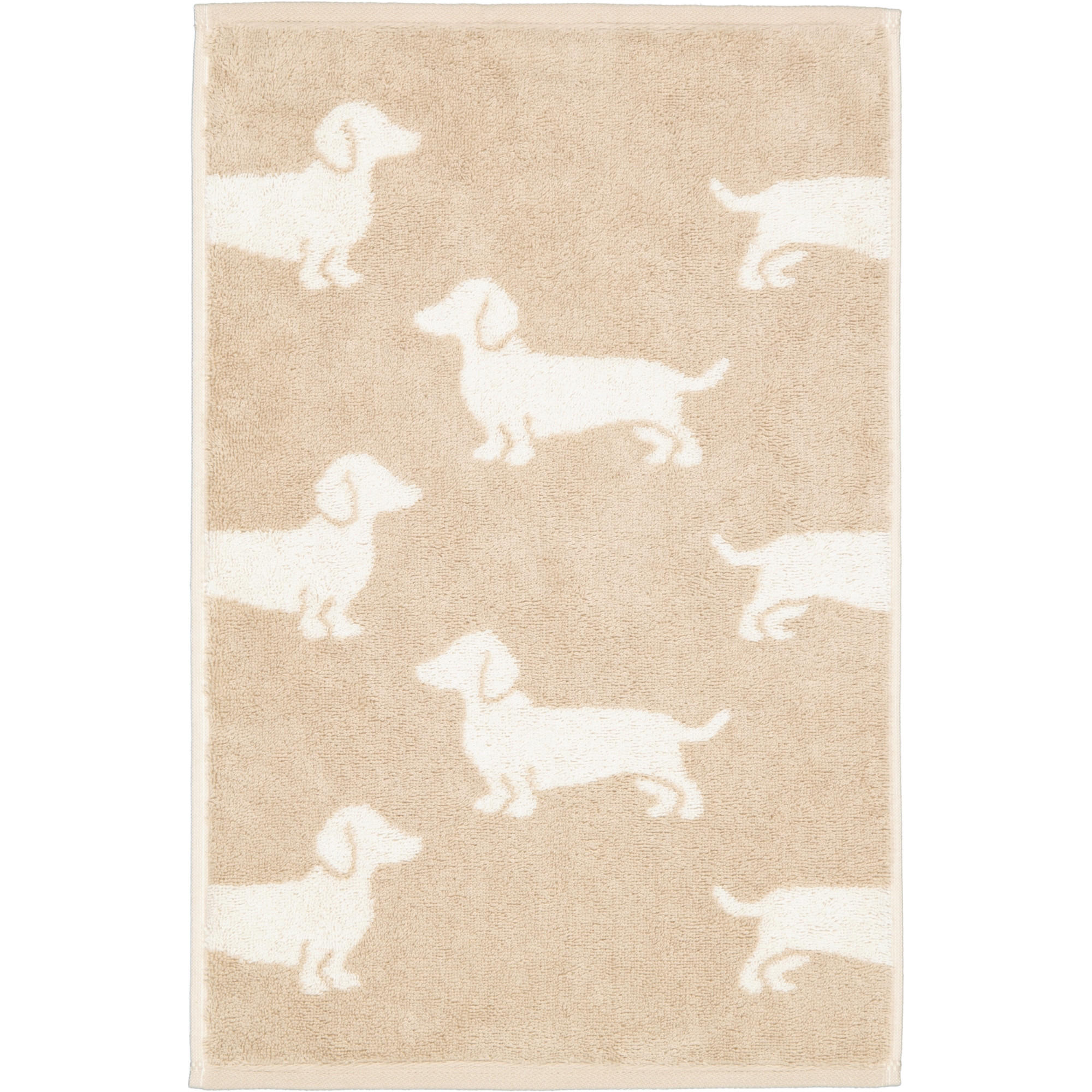 GÄSTETUCH WE LOVE DOGS 6246 NATUR-BEIGE - 33 - Beige, Textil (30/50cm) - Cawoe