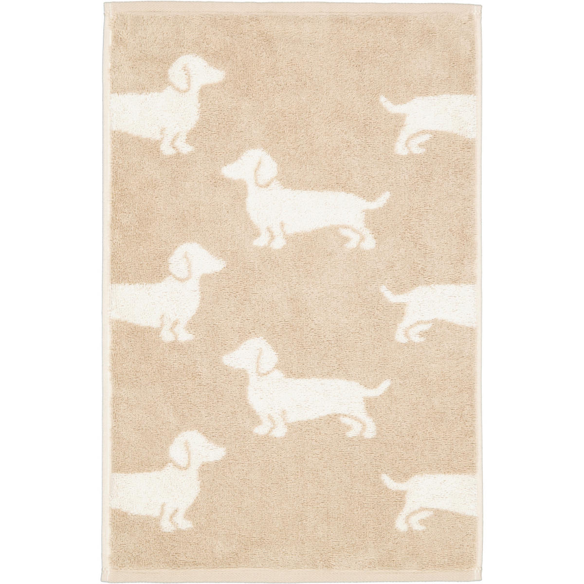 GÄSTETUCH WE LOVE DOGS 6246 NATUR-BEIGE - 33 - Beige, Textil (30/50cm) - Cawoe