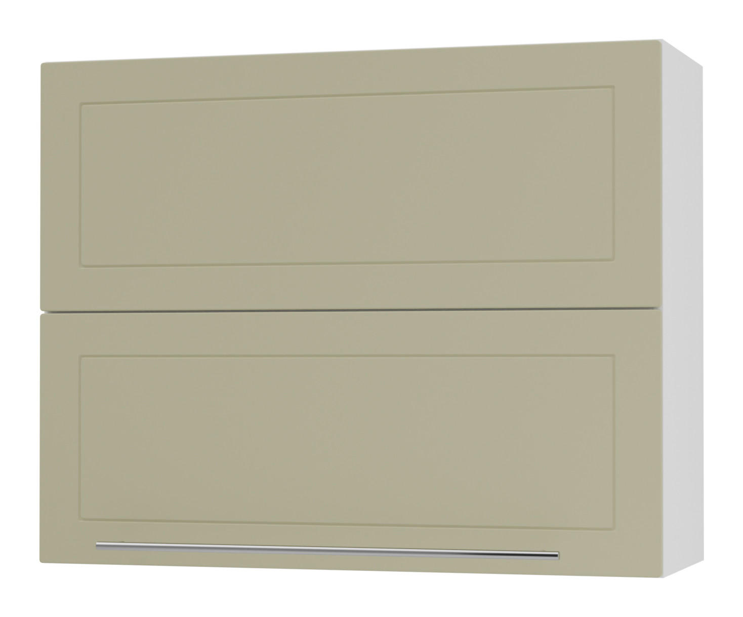 KÜCHENHÄNGESCHRANK Kvantum W8B/90 Vanille Matt / Weiß Matt 90 / 32,5 / 72cm - Creme/Weiß, Holz/Holzwerkstoff (90/72/36cm) - Feldmann-Wohnen