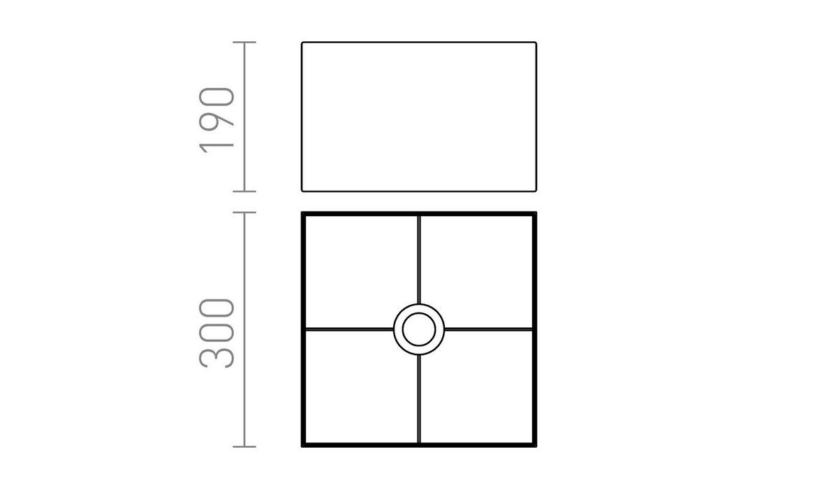 LEUCHTE TEMPO Chintz Hellgrau 23 W - Grau, Textil (30/30/19cm) - Rendl